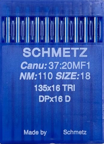 Schmetz – 135x16TRI Leather Point Industrial Sewing Machine Needle (Size 110)