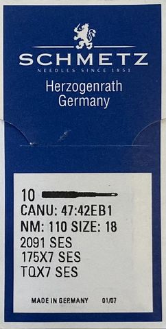 Schmetz – 175x7SES Ballpoint Needle for Industrial Button Sewing Machine (Size 110)