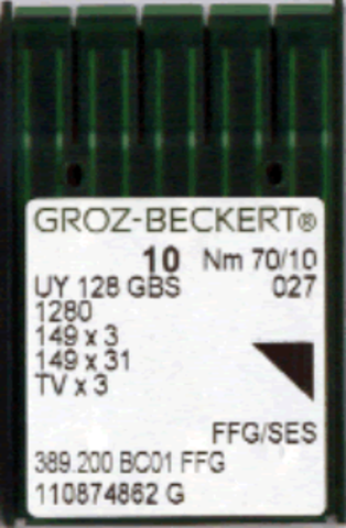 Groz Beckert – UY128GAS Ballpoint Coverseam Sewing Machine Needle (Size 70)