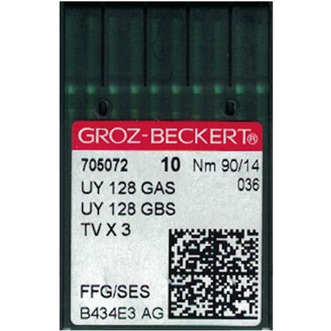 Groz Beckert – UY128GAS Ballpoint Coverseam Sewing Machine Needle (Size 90)