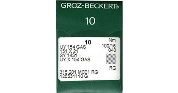 100 Groz-Beckert UY154GAS Curved Industrial Serger Overlock Machine Needles