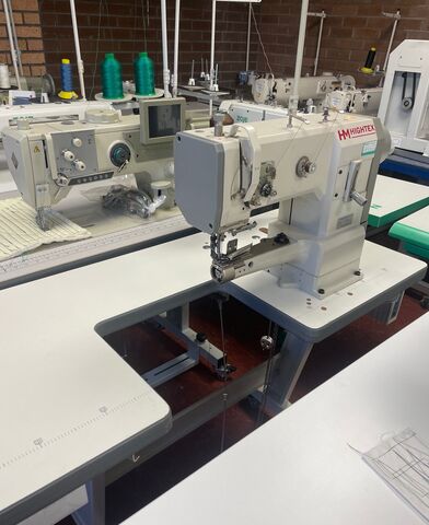 Hightex 7335 cylinder arm walking foot industrial sewing machine with synchronised binder(Used)