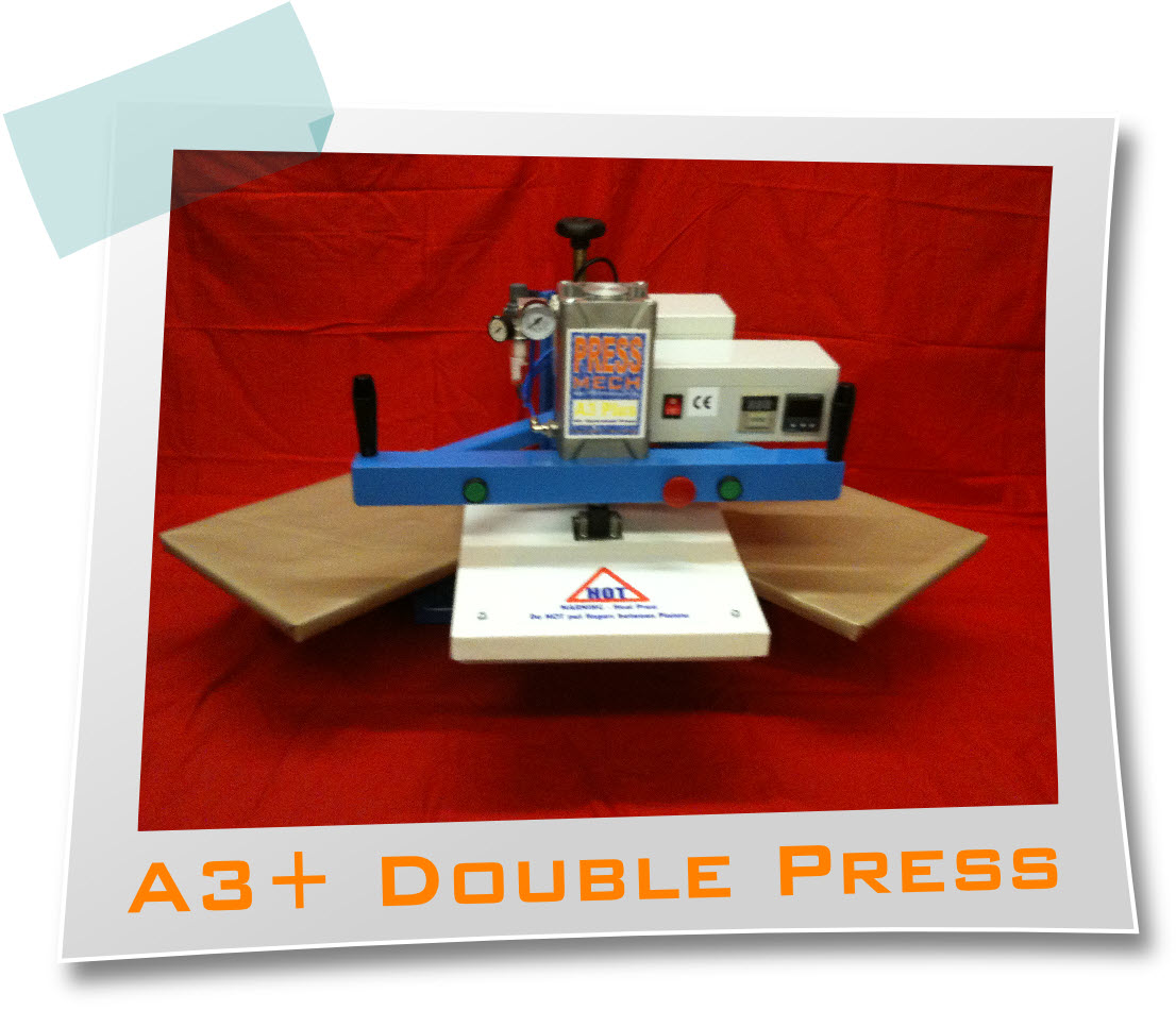 Pressmech A3+ DOUBLE HEAD Heat Press with Pneumatic Operation