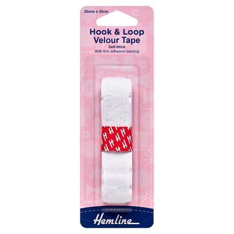 Hemline Hook and Loop Velour Tape (Self Stick)