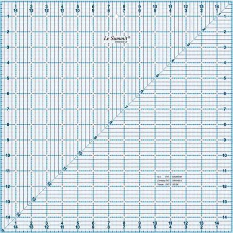 Le Summit 15" × 15" Quilting Ruler