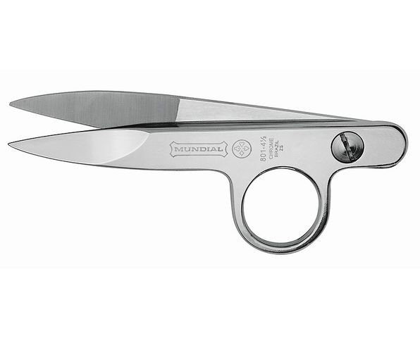 Mundial 4 ½" Chrome Plated Straight Thread Snip